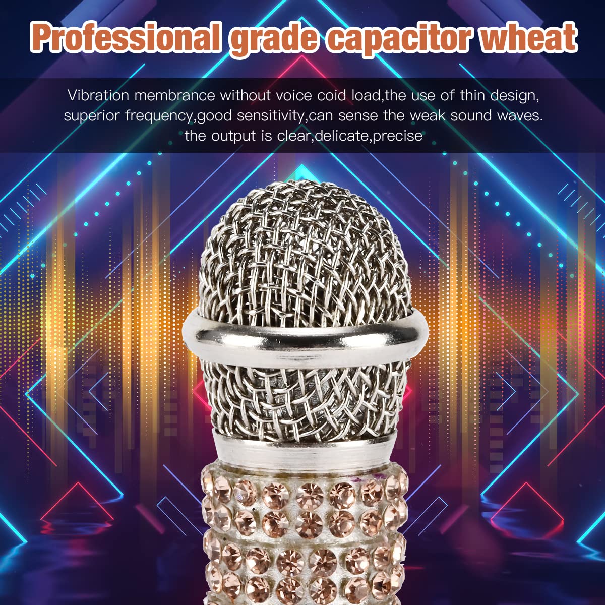 Mini Microphone,Portable Vocal Tiny Microphone, Asmr Microphone,Phone Microphone, Mini Karaoke Microphone for Voice Recording Ch